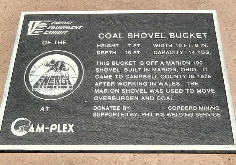 Coal Shovel Bucket Marker image. Click for full size.