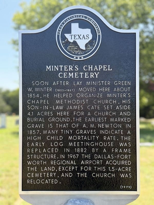Minter's Chapel Cemetery Marker image. Click for full size.