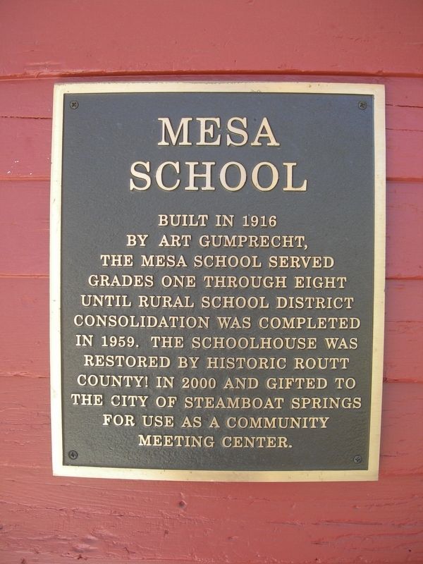 Mesa School Marker image. Click for full size.