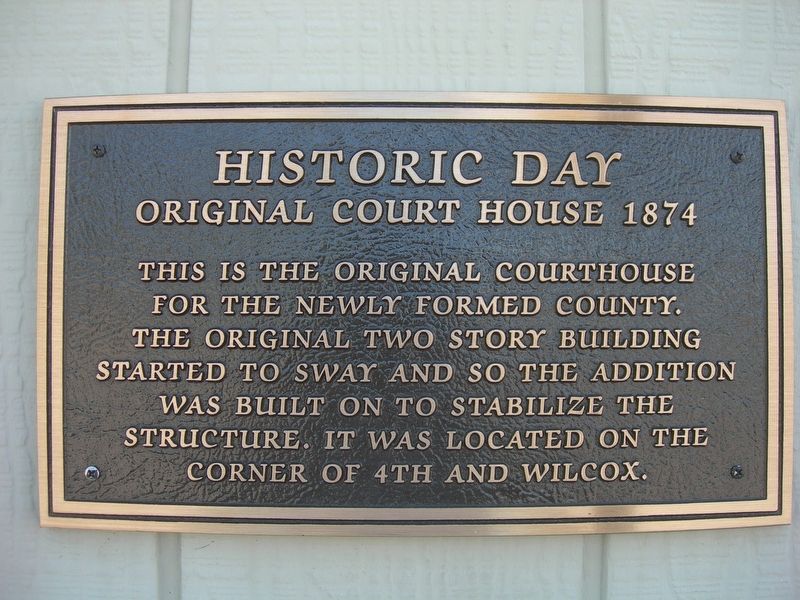 Original Court House 1874 Marker image. Click for full size.
