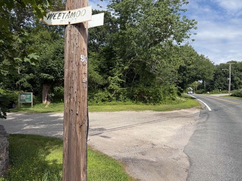 Weetamoo Woods Roadside Signage. Click for full size. Weetamoo Woods Roadside Signage image. Click for full size.