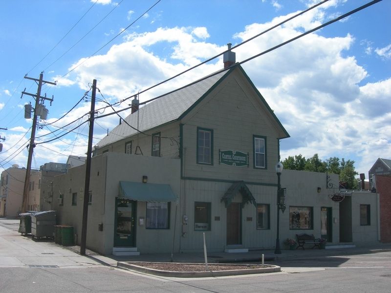 Original Douglas County Courthouse & Bank & Marker. Click for full size. Original Douglas County Courthouse & Bank & Marker image. Click for full size.