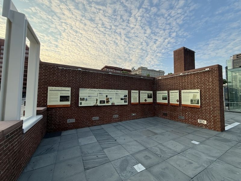 Markers on Display at Independence National Historical Park image. Click for full size.