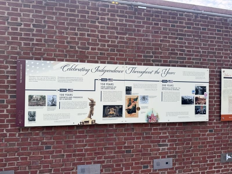 Celebrating Independence Throughout the Years Marker image. Click for full size.