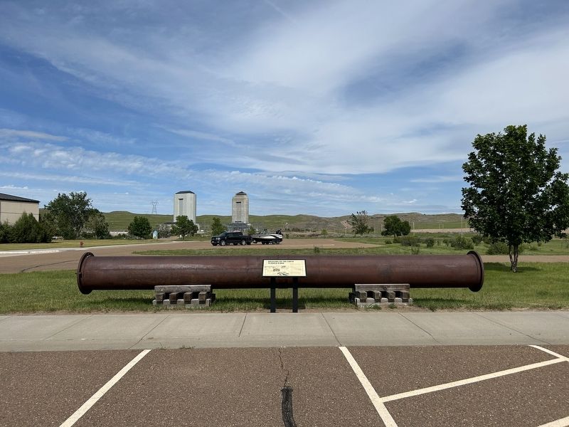 Dredging Up The Earth To Build A Dam Marker & Dredge Pipe image. Click for full size.