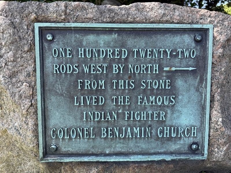 Colonel Benjamin Church Marker image. Click for full size.