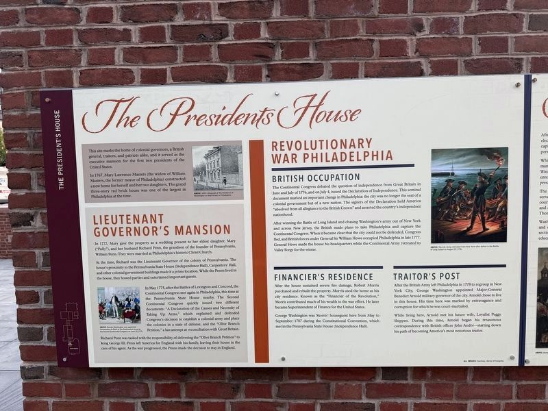 The President's House Marker image. Click for full size.