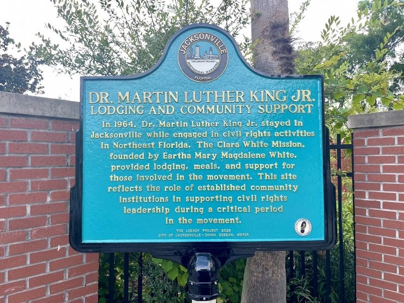 Dr. Martin Luther King Jr. Lodging and Community Support.  Marker image. Click for full size.