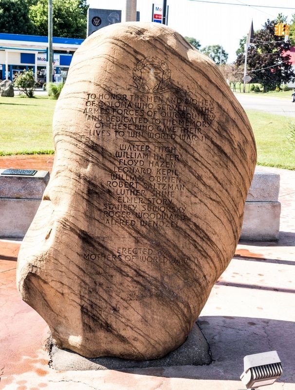 Coloma World War II Memorial Marker image. Click for full size.