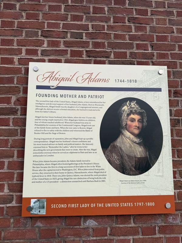 Abigail Adams Marker image. Click for full size.