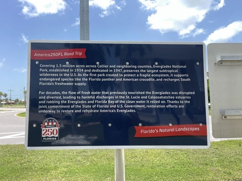 A Gateway to America�s Everglades Marker image. Click for full size.