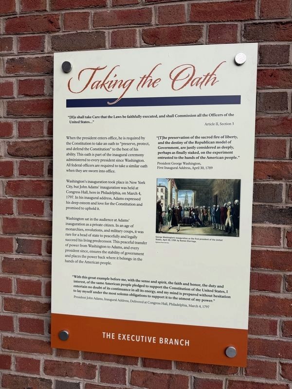 Taking the Oath Marker image. Click for full size.