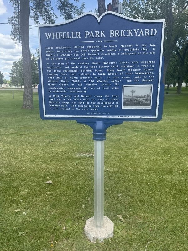 Wheeler Park Brickyard Marker. Click for full size. Wheeler Park Brickyard Marker image. Click for full size.