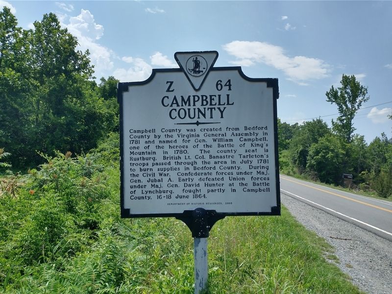 Campbell County / Charlotte County Marker image. Click for full size.