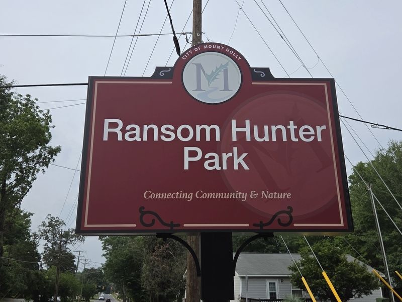 Ransom Hunter Park sign image. Click for full size.