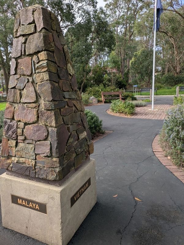 Mt Evelyn War Memorial Rear View image. Click for full size.