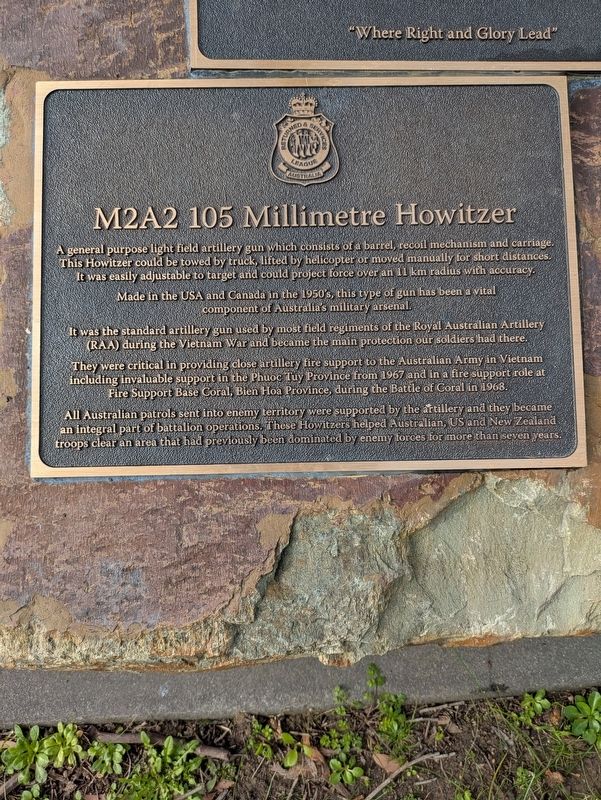 M2A2 105 Millimetre Howitzer Marker image. Click for full size.