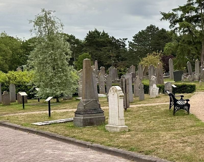 Types of Grave Markers� Marker - wider view image. Click for full size.