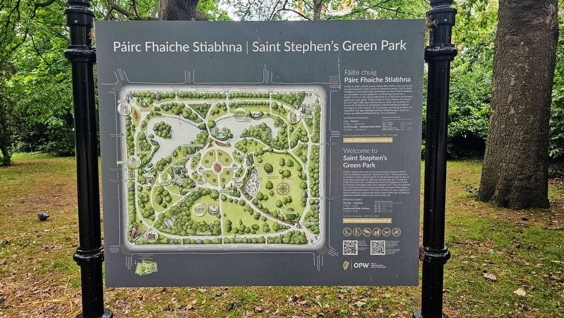 P�irc Fhaiche Stiabhna / Saint Stephen's Green Park Marker image. Click for full size.