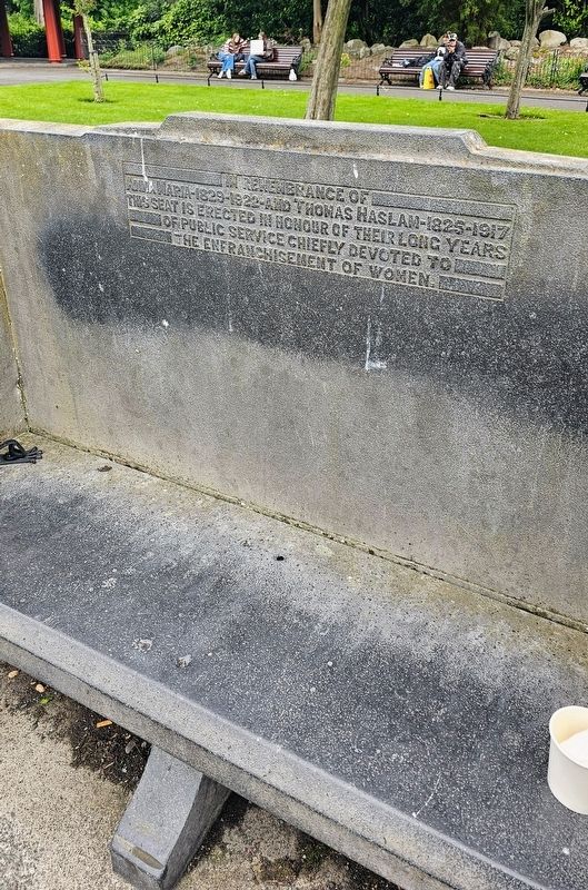 Haslam Memorial Seat Marker image. Click for full size.