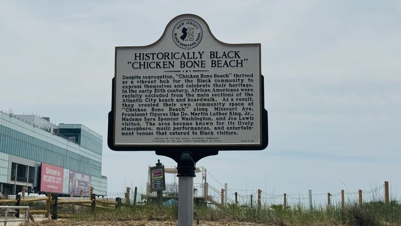 Historically Black "Chicken Bone Beach" Marker image. Click for full size.