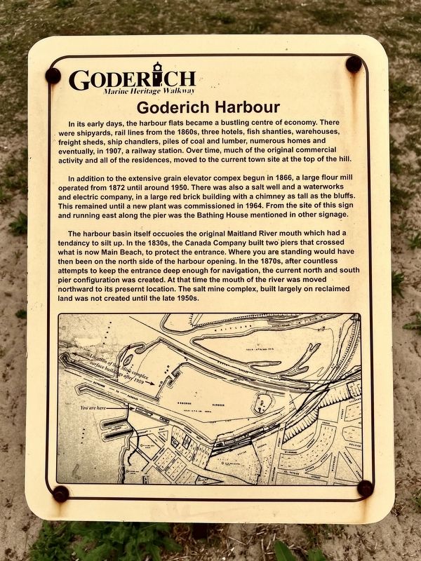 Goderich Harbour Marker image. Click for full size.