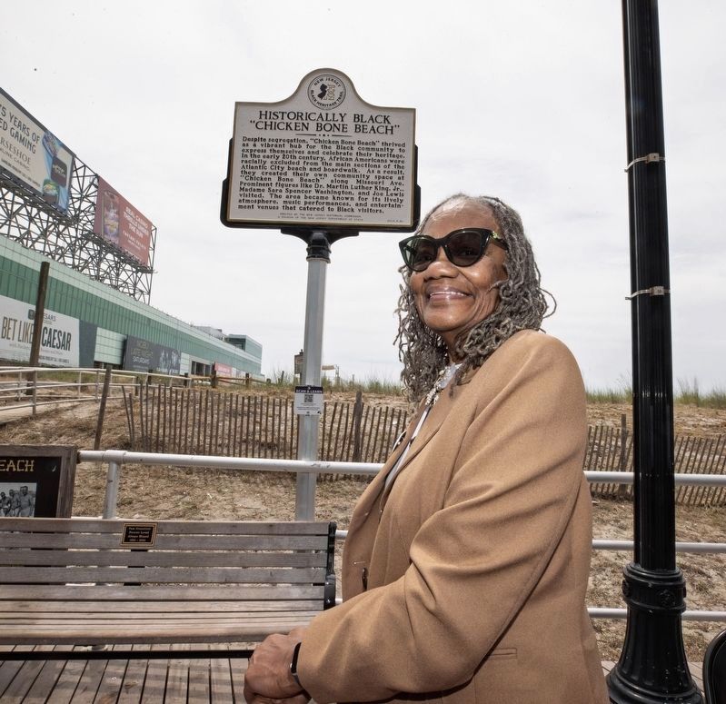 Historically Black "Chicken Bone Beach" Marker image. Click for full size.
