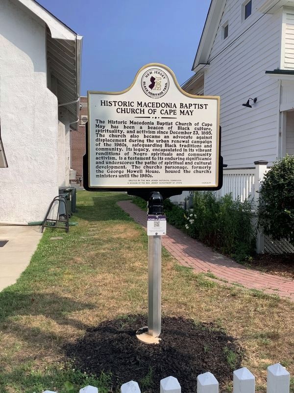 Historic Macedonia Baptist Church of Cape May Marker image. Click for full size.