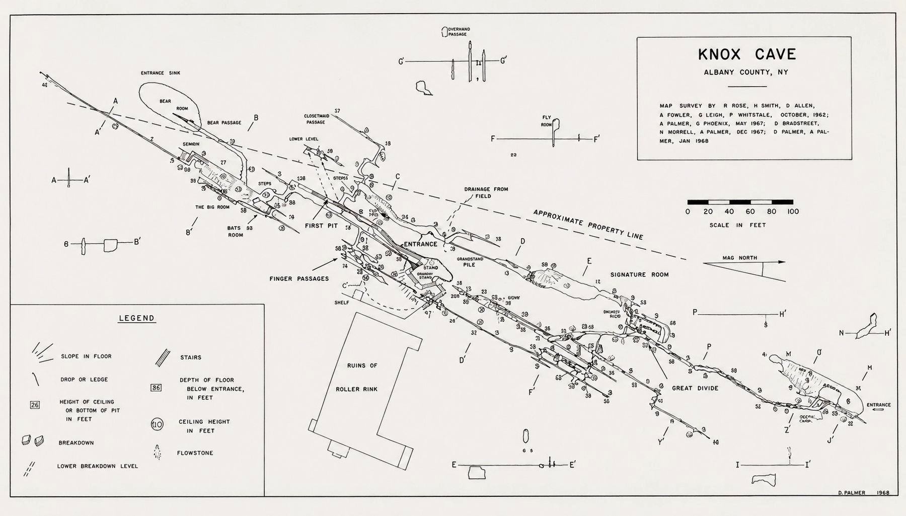 Knox Cave Map. Click for full size. Knox Cave Map image. Click for full size.