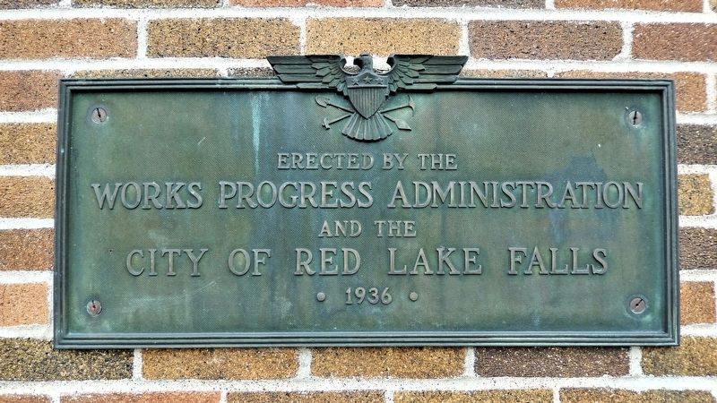 Red Lake Falls Community Hall Marker image. Click for full size.