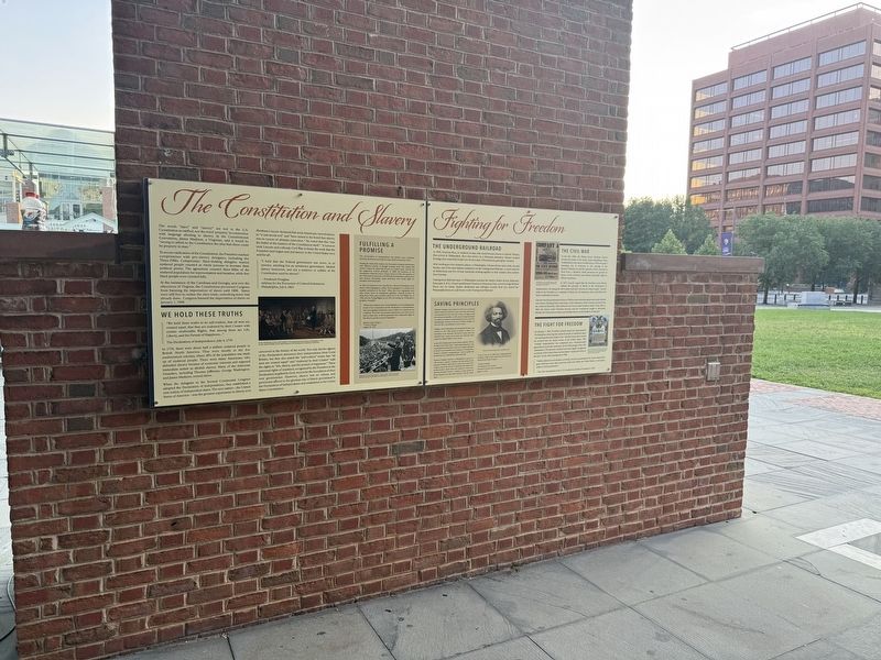 Markers on Display at Independence National Historical Park. Click for full size. Markers on Display at Independence National Historical Park image. Click for full size.