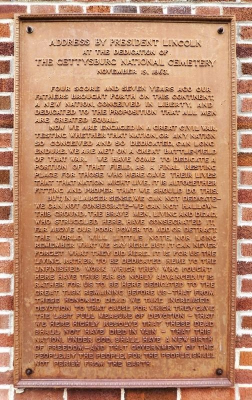 Gettysburg Address Marker. Click for full size. Gettysburg Address Marker image. Click for full size.