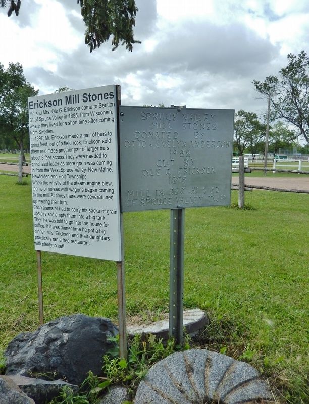 Erickson Mill Stones Marker. Click for full size. Erickson Mill Stones Marker image. Click for full size.