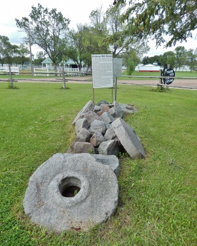 Erickson Mill Stones Marker. Click for full size. Erickson Mill Stones Marker image. Click for full size.