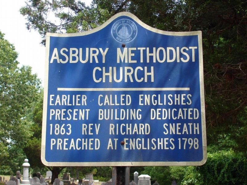 Asbury Methodist Church Marker image. Click for full size.