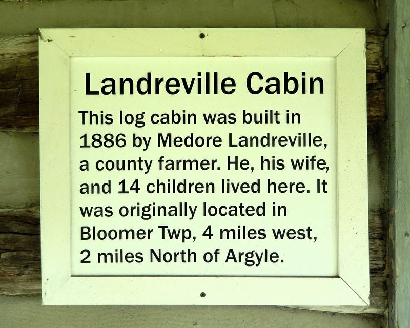 Landreville Cabin Marker image. Click for full size.