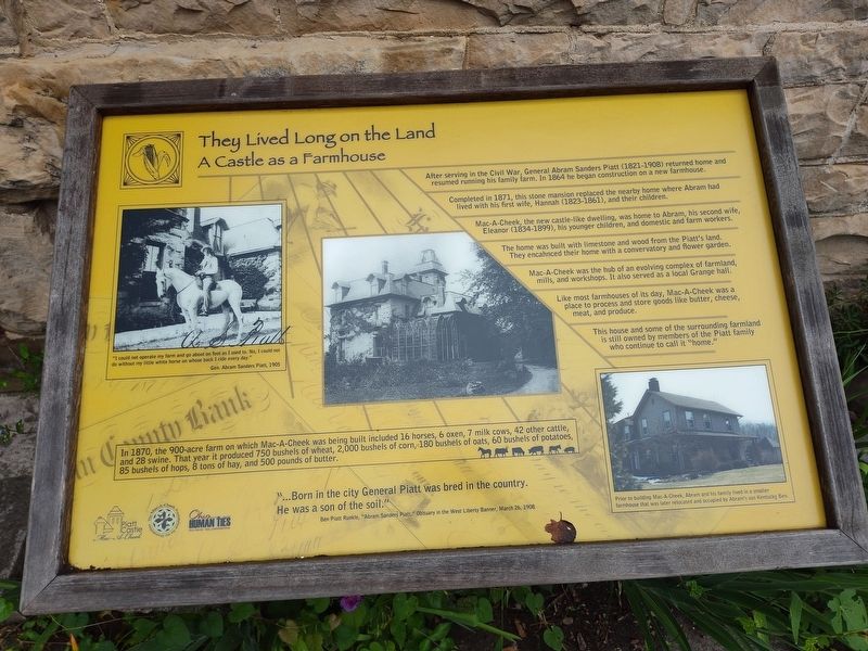 They Lived Long on the Land Marker. Click for full size. They Lived Long on the Land Marker image. Click for full size.
