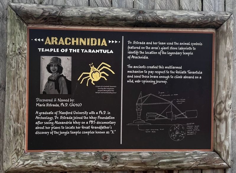 Arachnidia Marker. Click for full size. Arachnidia Marker image. Click for full size.