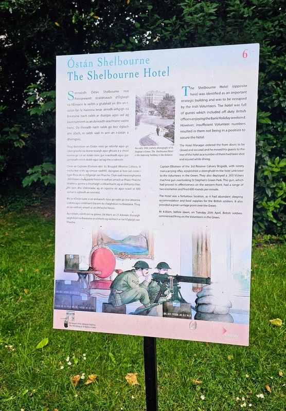 Óstán Shelbourne / The Shelbourne Hotel Marker. Click for full size. Óstán Shelbourne / The Shelbourne Hotel Marker image. Click for full size.