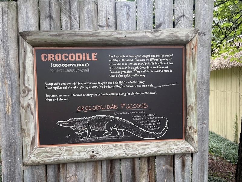 Nearby marker about the crocodile. Click for full size. Nearby marker about the crocodile image. Click for full size.