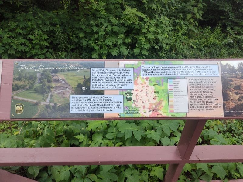 Past Shawnee Villages Marker. Click for full size. Past Shawnee Villages Marker image. Click for full size.