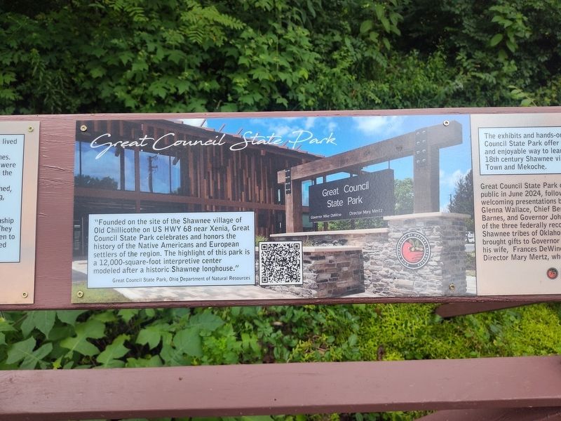 Great Council State Park Marker. Click for full size. Great Council State Park Marker image. Click for full size.