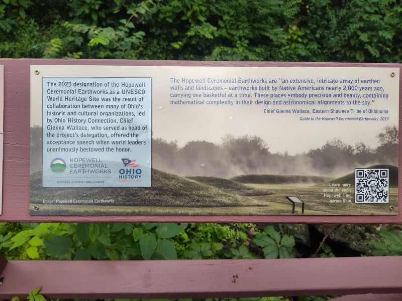 Hopewell Ceremonial Earthworks Marker image. Click for full size.