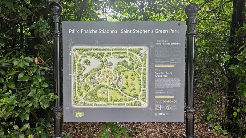 P�irc Fhaiche Stiabhna / Saint Stephen's Green Park Marker image. Click for full size.