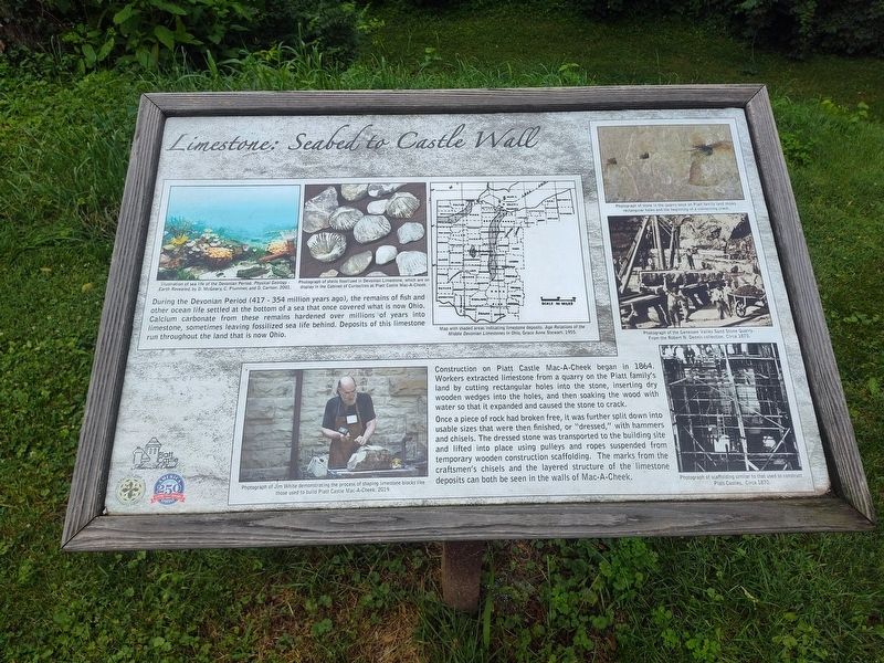 Limestone: Seabed to Castle Wall Marker. Click for full size. Limestone: Seabed to Castle Wall Marker image. Click for full size.