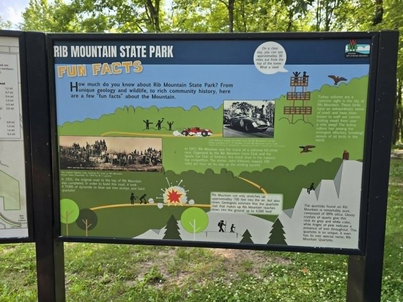 Rib Mountain State Park Fun Facts. Click for full size. Rib Mountain State Park Fun Facts image. Click for full size.