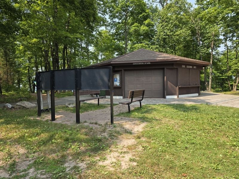 Three Panel Location Outside Concession Stand. Click for full size. Three Panel Location Outside Concession Stand image. Click for full size.