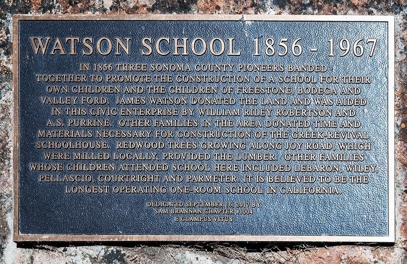 Watson School 1856-1967 image. Click for full size.