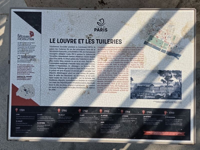 Le Louvre et les Tuileries / The Louvre and the Tuileries Marker. Click for full size. Le Louvre et les Tuileries / The Louvre and the Tuileries Marker image. Click for full size.