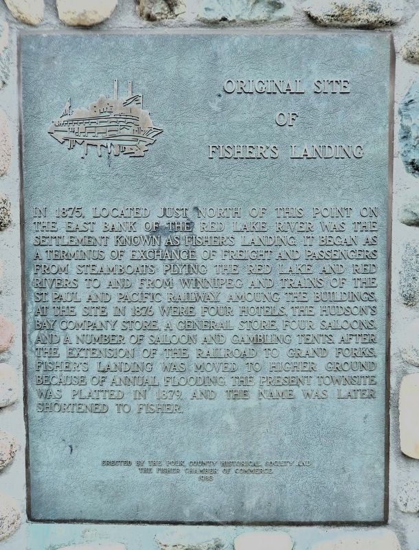 Original Site of Fisher's Landing Marker. Click for full size. Original Site of Fisher's Landing Marker image. Click for full size.